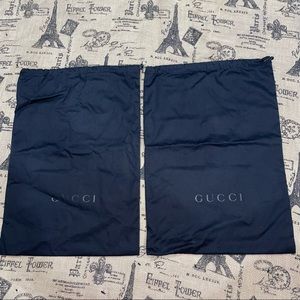 Gucci Brand New! Black Shoes Dusting Bags Size 12X17